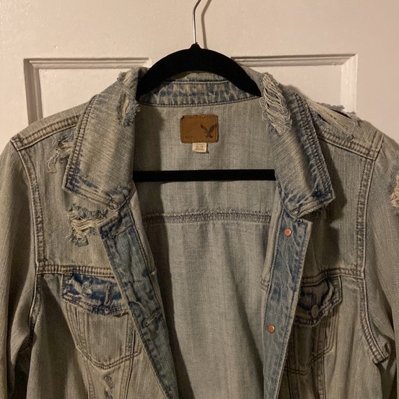 destressed denim jacket - Picture 2 of 3
